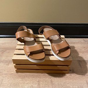 Eileen Fisher Kale Sandal In Light Beige 5 - Size 9